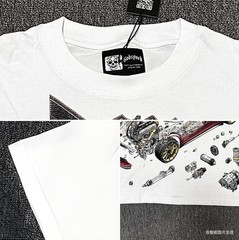 Brand New Godspeed Broken car parts print Tee Mens shorts Sleeve T-shirt