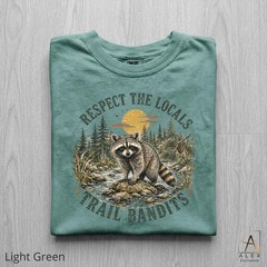 Respect The Locals Shirt Vintage Raccoon Forest Trail Bandit Unisex Graphic Tee