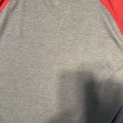 Men’s 3XL Jersey Top T-shirt Tee George Heathered Gray and Red Short Sleeve