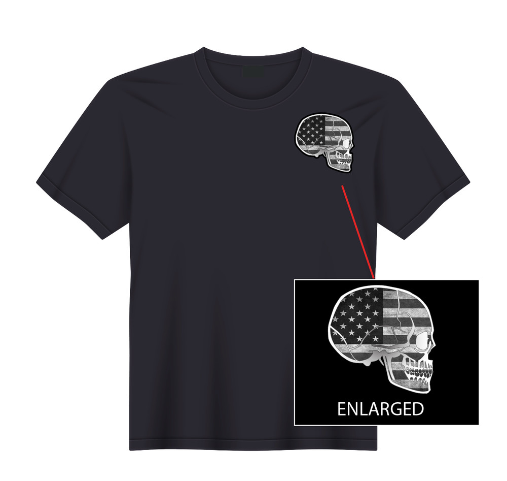 USA American Flag Skull Skeleton T-Shirt NEW S, M, L, XL