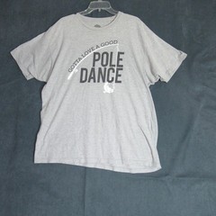 Ann Arbor T Shirt Mens Size 2XL Gray Funny Tee Fishing Pole Dance Dadcore