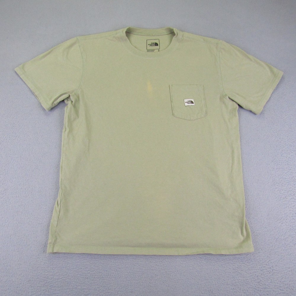North Face Shirt Mens Medium Green Outdoors Hiking Climbing Traveling Casual ^