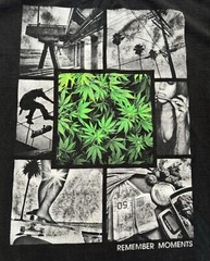 Marijuana Shirt Mens 2XL Weed Smoke 420 Shaka Streetwear REMEMBER MOMENTS Black