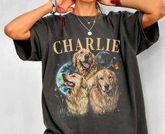 Custom Dog Photo Comfort Tee Personalized Pet Picture Shirt Gift Idea Soft