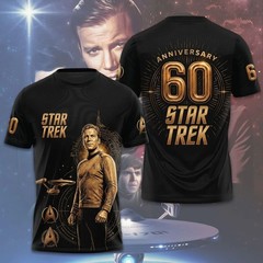 Star Trek 60th Anniversary Shirt 1966-2026 All Over Print Galaxy T-Shirt 2Sided