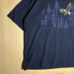 Vintage 90s Nature Eagle River Absolute Quality XL Navy Blue Graphic Shirt Men’s
