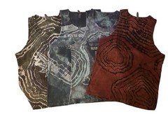 Men’s Tie Dye Tank Bundle, 4, XL Tan Tops, Stick Figure Band Inspired, Hand Dyed