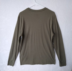 Dockers Mens Long Sleeve T Shirt M Olive Green Crew Neck Tee Shirts Cotton Knit