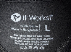It Works Adult Size Large Black Steel Diamond Metallic Plate Cotton Logo T-Shirt