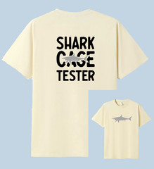 UNISEX MEN WOMENS TEE TSHIRT SHARK CAGE TESTER DIVING SWIMMING DIVE REEF FISH