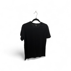 Men’s Black Polyester T-Shirt – Lightweight Breathable Tee – New