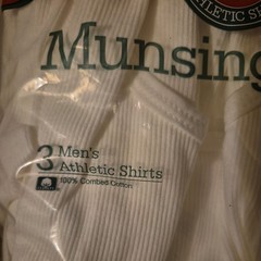 Vintage New Munsingwear Athletic Shirts 3pack Size L(42-44) 100% Combed Cotton
