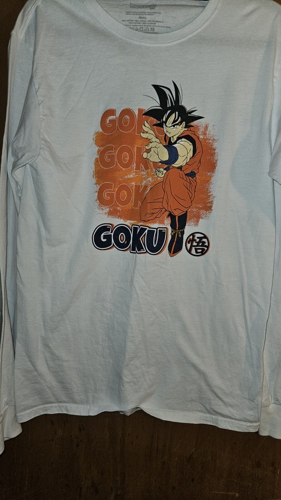 3 Dragon Ballz Tshirts Size Small Long Sleeve 2 White 1 Black As Pictured