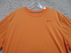 Nike Shirt Extra Large Adult Yellow Athletic Stretch Swoosh Logo Modern Fit Mens