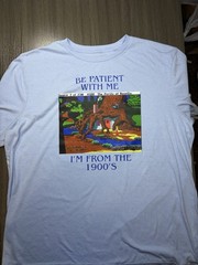 George XL Light Blue King’s Quest Graphic T-Shirt ‘Be Patient With Me’