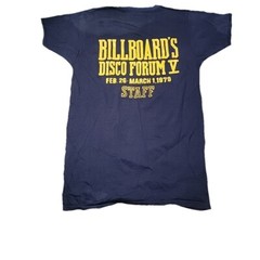 Vintage 1979 Billboard’s Disco Forum V Staff T-shirt Sunset Stages Shirt 1970s