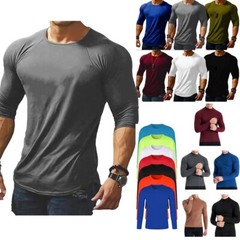Mens Casual Soild Color Pullover Tops Undershirts Long Sleeve Sweatshirts