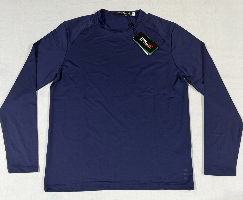 RLX Ralph Lauren Golf Preformance Long Sleeve Navy Training Shirt Men’s M $128