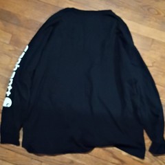 Carhartt Men’s XL T-Shirt Black Long Sleeve Crew Neck Loose Fit Logo TK0231-M