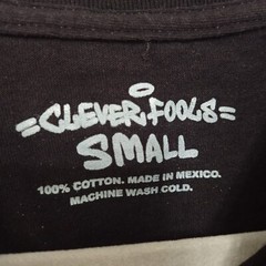 Vtg Clever Fools Krew T-Shirt Adult Size Small S Short Sleeve Tee Black