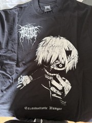 Revenge Ghoul Cannibalistic Hunger Black Long Sleeve Graphic Tee Crew Neck L