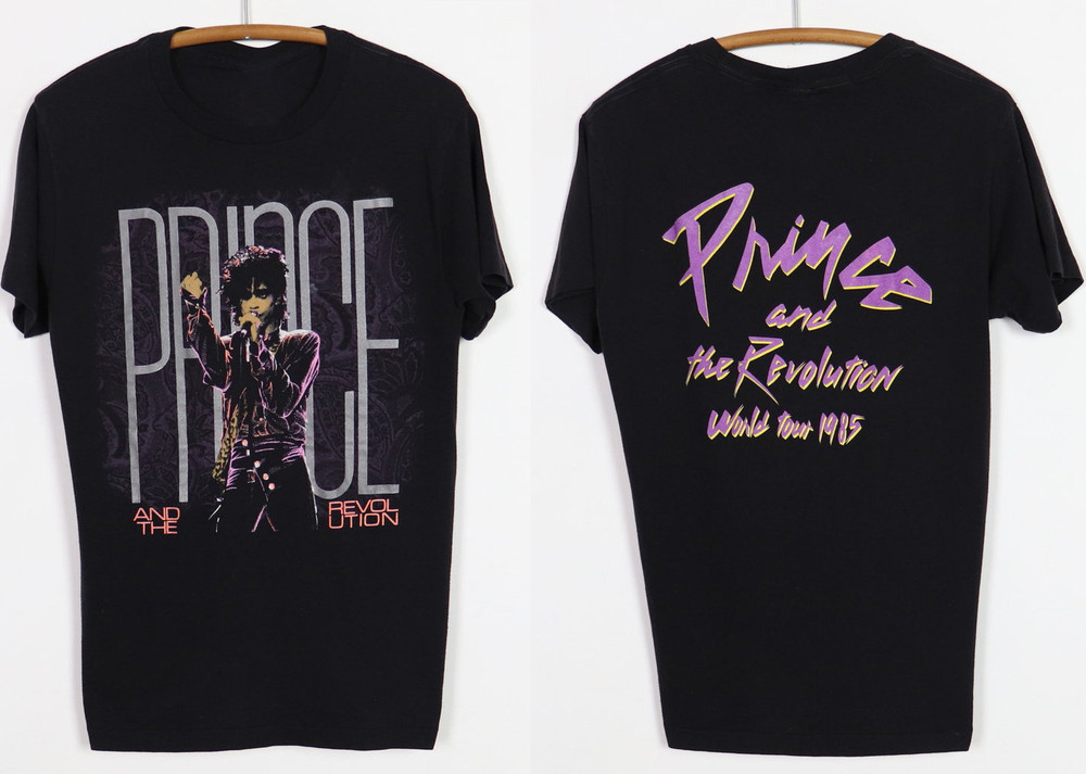 vintage 1985 Prince And The Revolution Purple Rain World Tour Shirt