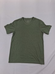 George Mens Size S (34-36) V Neck Olive Green Short Sleeve T-Shirt NWOT