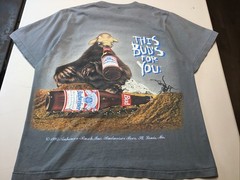 Vintage 90s Budweiser Anteater Anthill Double Sided T-Shirt T-Shirt XL Bud Beer