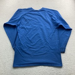 Vintage Nike T Shirt Youth XL 18-20 Blue Spellout Swoosh Made In USA