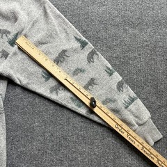 Art Unlimited Outdoor All Over Print Sweatshirt Lodge Men’s Medium Wolf Tree Vtg