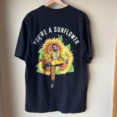 Post Malone T-Shirt Unisex XL Black Sunflower Posty Double Sided RARE The Roxx