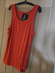 Bruno Banani Straight Line Mens Red Stripe Vest Top / Tank Top – Size Medium