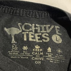 Chive Tees Shirt Men Black Large Cotton Poly Blend Lightweight Casual Crew Neck