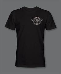 RW Chopper Bike Front and Back Logo Black T-Shirt