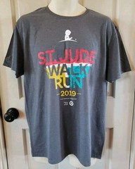 St. Jude Children’s Research Hospital Walk Run 2019 Grey T-Shirt-Size Large