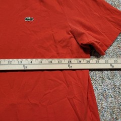 Lacoste Shirt Mens Size 6 XL Red Short Sleeve Cotton Logo Tee Preppy Casual