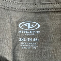 Men’s ATHLETIC WORKS DriWorks Taupe Short Sleeve Crew Neck T-Shirt Sz 3XL