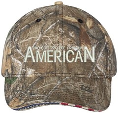 Pro God Pro Life Pro Gun 1 Color Embroidered Camo Structured Adjustable Hat