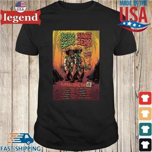 Voodoo Glow X Authority Zero Florida And Texas Tour 2025 Shirt