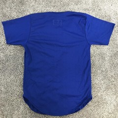 Vintage Sports Belle Shirt Mens Medium Royal Blue Button Mesh Baseball Jersey