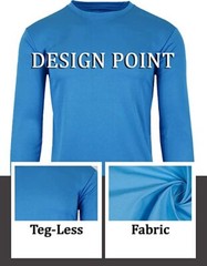 Mens Long Sleeve Crew Neck Performance Tees Layer Lounge Gym Work Casual NEW