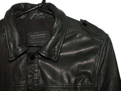 Men’s All Saints SECTION LEATHER SHIRT jacket overshirt M (ref70) £149.99!!!!!