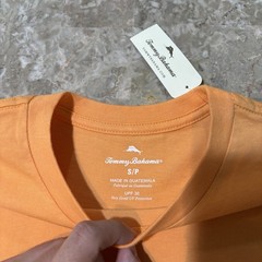 Tommy Bahama Shirt Mens Small Orange Apricot Live Streaming Fly Fishing Trout