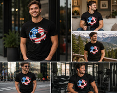 USA Flag Soccer Ball Shirt American Patriotic Football Fan Tee 2026 Unisex