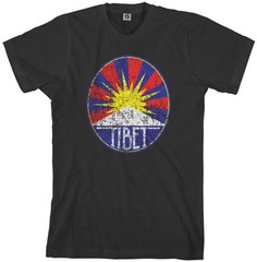 Threadrock Men’s Tibetan Flag T-shirt Tibet Snow Lion
