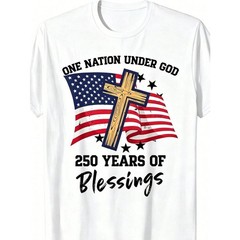 One Nation Under God 250 Years – 250th Anniversary Pure Cotton Unisex T-Shirts