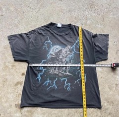 Vintage 90s Single Stitch Distressed Sun Faded American Thunder Lightning Tee