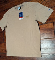 Champion Men’s Rochester Base NY Tan Stretch Crewneck T-Shirt Size Medium – NWT