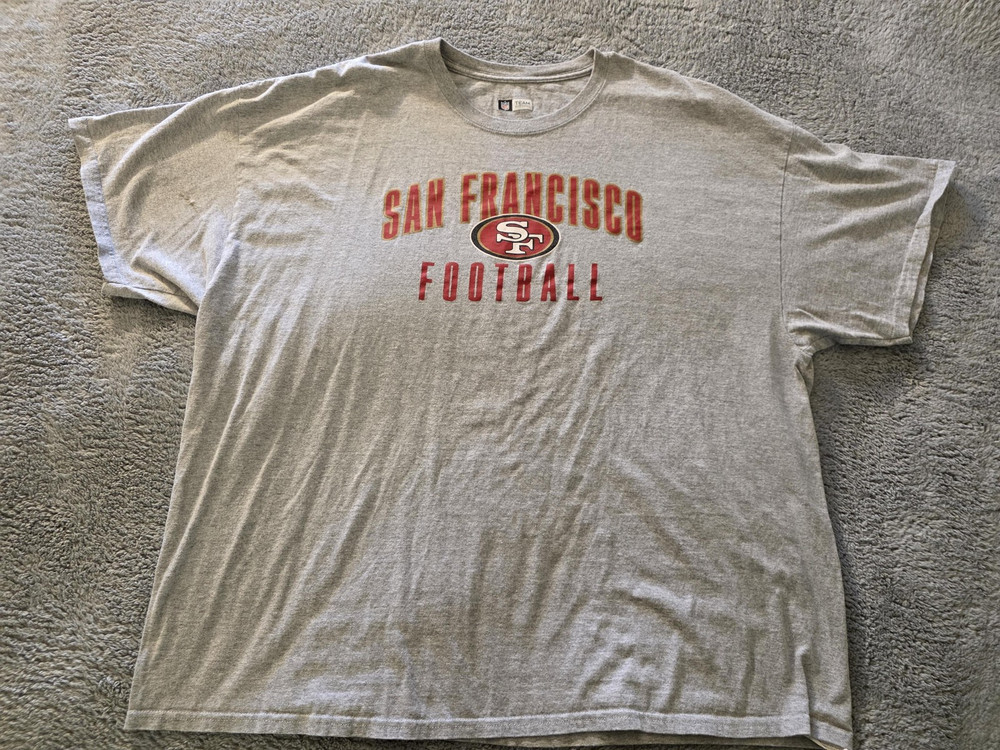 San Francisco 49ers Shirt Mens XL Gray NFL Football Team Apparel 49ers Tee