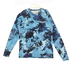 Firm Grip Shirt Mens M Blue Camouflage Long Sleeve Outdoors Workwear Lightweight